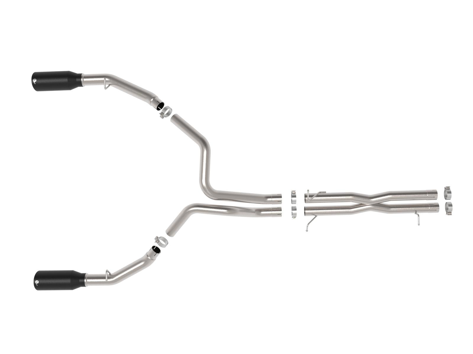 AFE Vulcan Series 3 IN to 3-1/2 IN Stainless Steel Cat-Back Exhaust System Black (2025 1500 RHO) - 49-32087-B