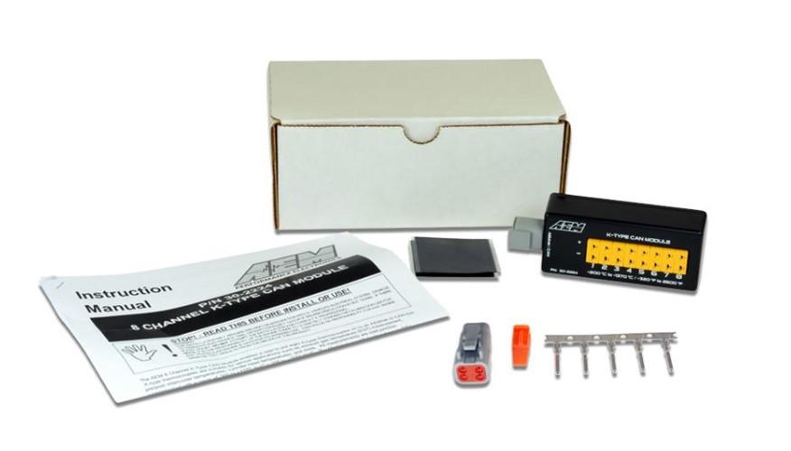 AEM 8 Channel K-Type Thermocouple EGT CAN Module - 30-2224