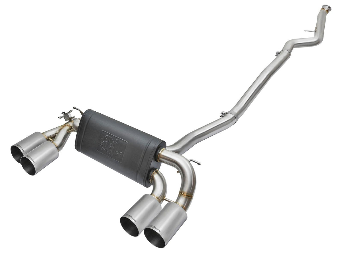 AFE 49-36330-1P Cat-Back Exhaust Polished Tips MACH Force-Xp 3" to 2.5" 304 Stainless Steel (2016-2018 BMW M2 (F87) L6-3.0L (t) N55)