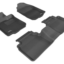 3D MAXpider 2006-2012 Ford Fusion Kagu 1st & 2nd Row Floormats - Black