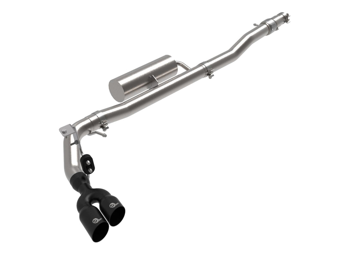 AFE Rebel Series 3 IN 304 Stainless Steel Cat-Back Exhaust System w/ Black Tips (Ford Ranger 19-20 L4-2.3L (t)) - 49-33119-B