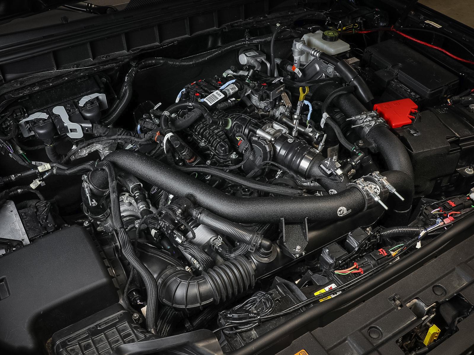 aFe BladeRunner Aluminum Hot and Cold Charge Pipe Kit - Black (2021-2025 Ford Bronco 2.7L) - 46-20584-B