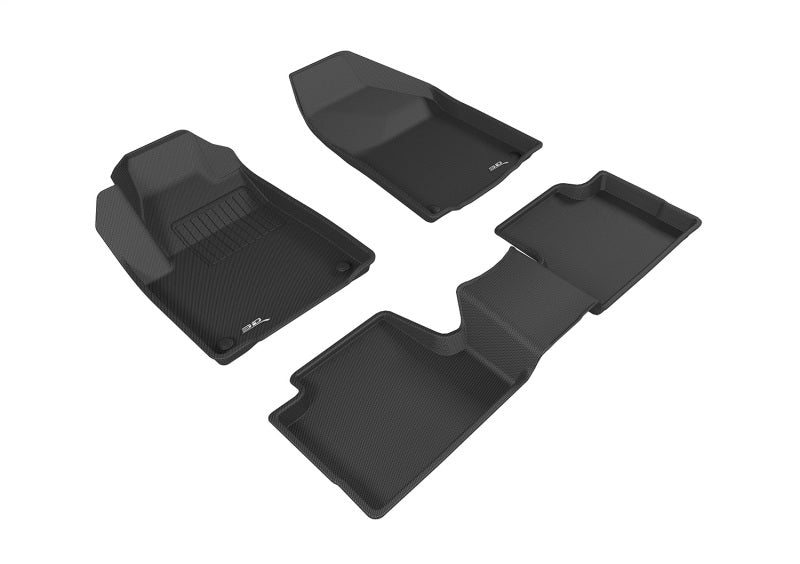 3D MAXpider 2015-2020 Jeep Cherokee Kagu 1st & 2nd Row Floormats - Black