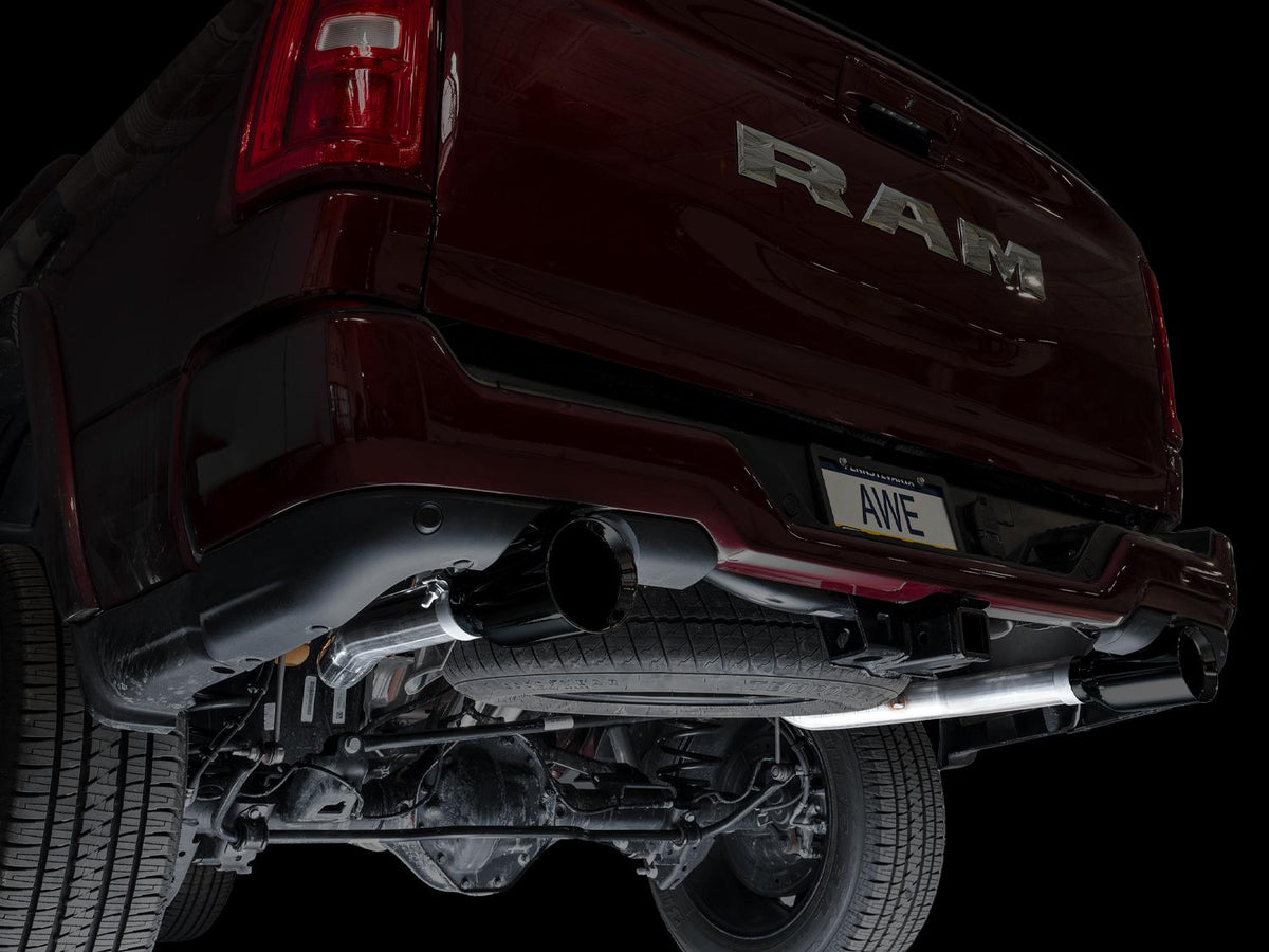 AWE 0FG Catback Exhaust Standard & High Output - Diamond Black Tips (2025+ RAM 1500 3.0TT) - 3015-33530