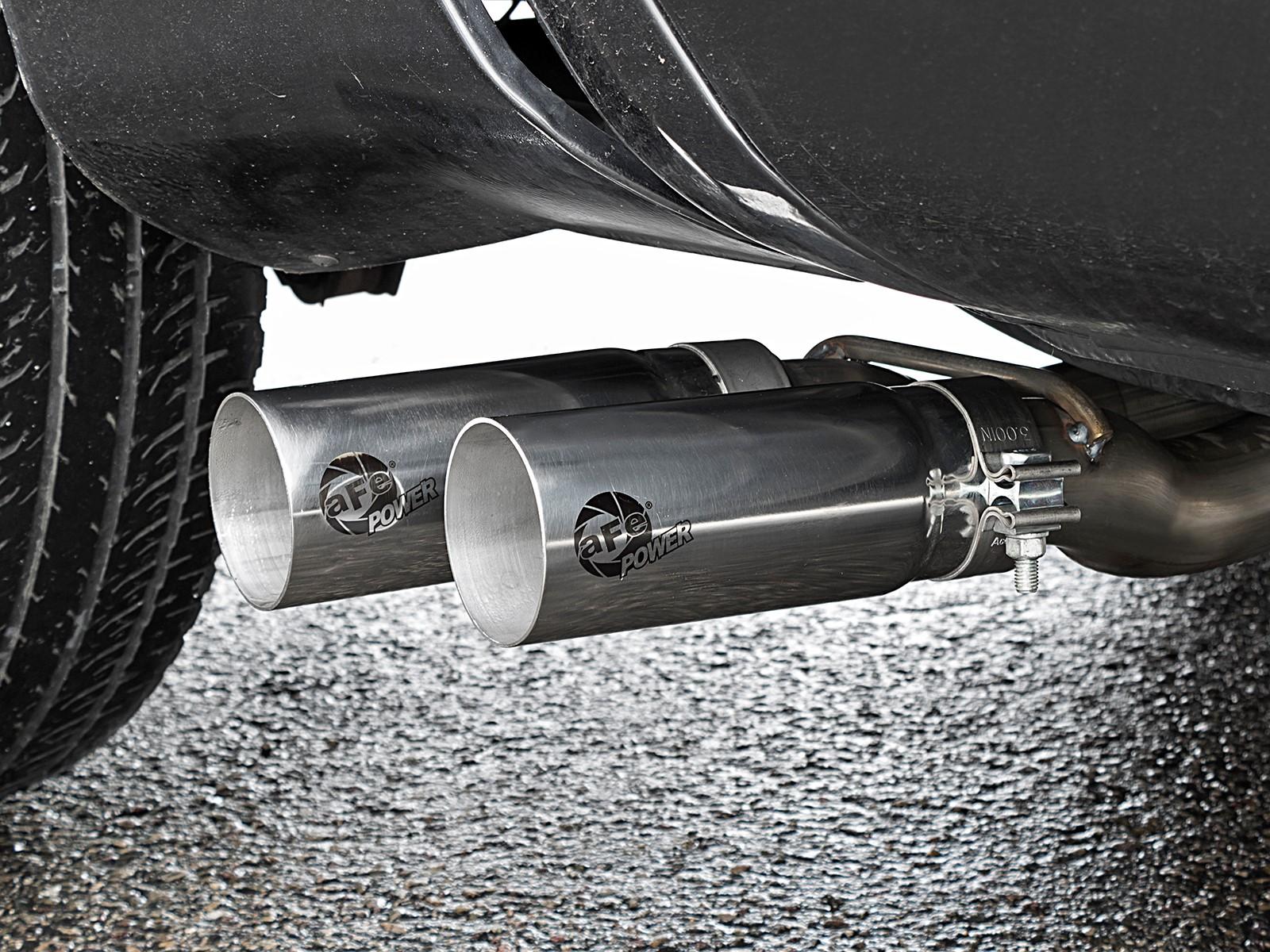AFE Rebel Series 3 IN 409 Stainless Steel Cat-Back Exhaust System w/Polished Tip (2004-2015 Titan, Titan, Titan, Titan, Titan) - 49-46124-P