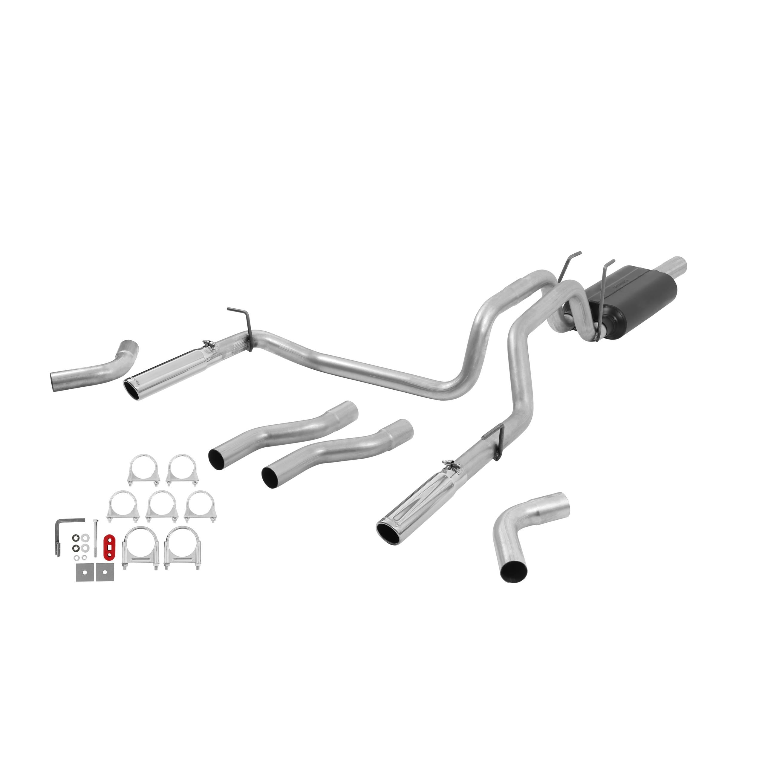 Flowmaster Cat-back System - Dual Rear/Side Exit - American Thunder - Mild/Moderate Sound