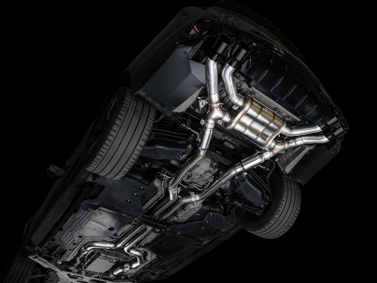 AWE SwitchPath™ Exhaust for Cadillac CT4-V Blackwing - Diamond Black Tips - 3025-43436