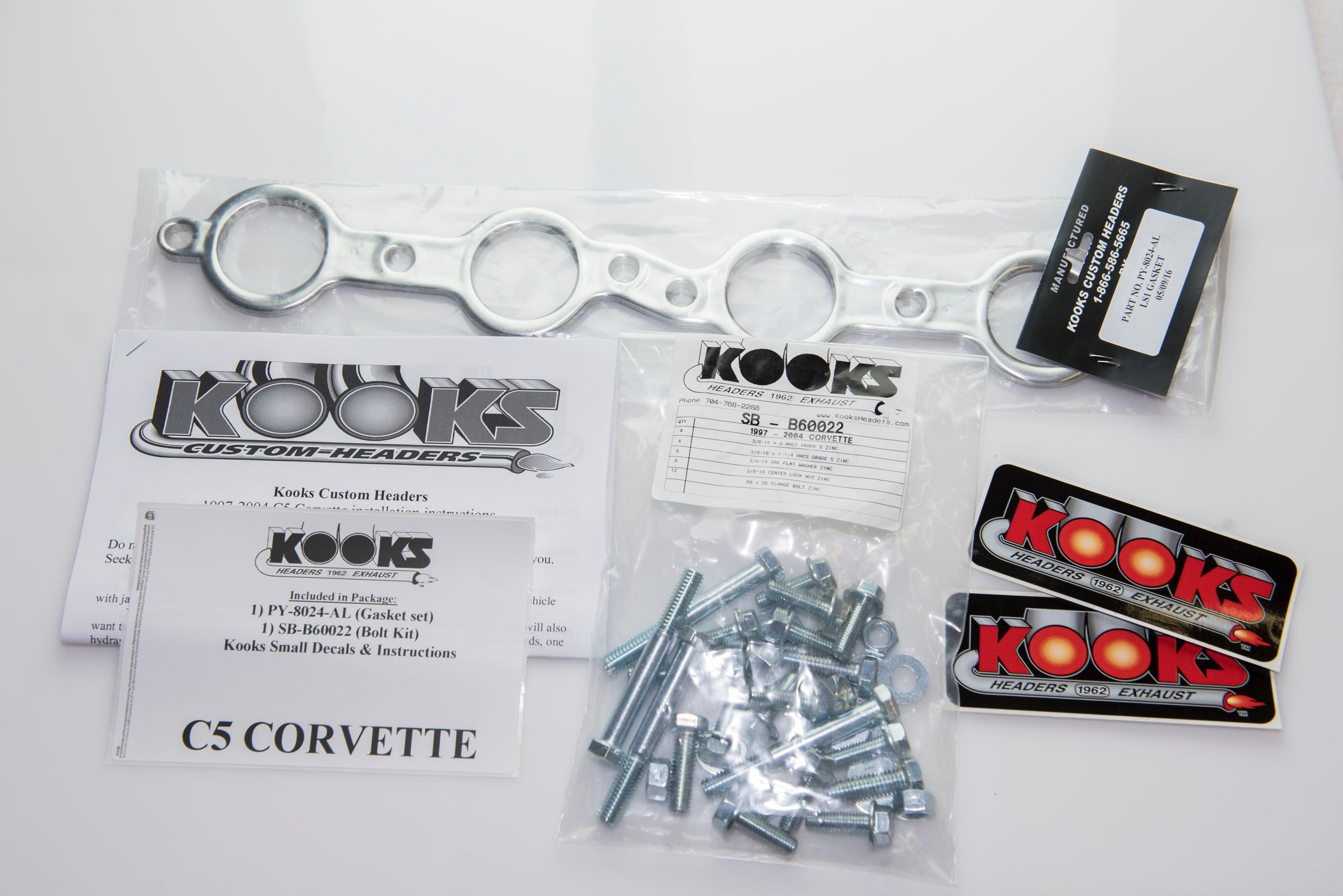Kooks 1-7/8" x 3" SS Headers w/o Emissions Fittings. 1997-2004 Corvette. - 21502400