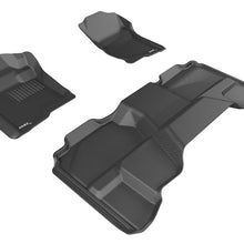 3D MAXpider 2007-2013 Chevrolet Silverado Extended Cab Kagu 1st & 2nd Row Floormats - Black