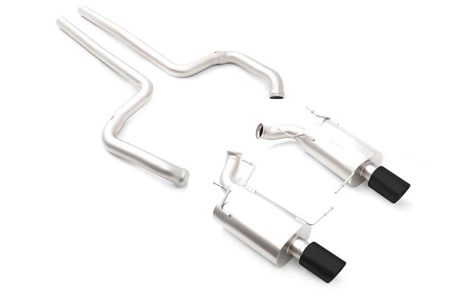 Long Tube Headers FDCB00001B Ford Mustang Catback Exhaust Sytem with Black Tips (2011-2014 Mustang GT)