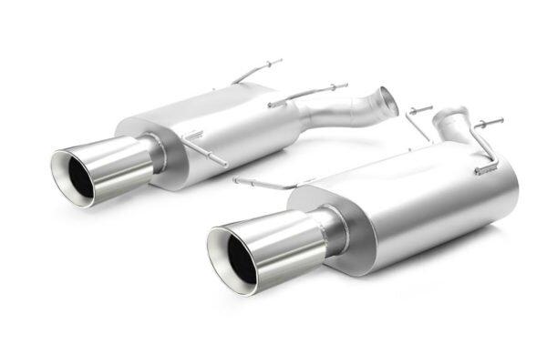 Long Tube Headers FDAB00002P Axleback Exhaust System with Polished Finish Tips (2011-2014 5.0L Mustang GT / 2011-2012 Shelby GT500 5.4L)