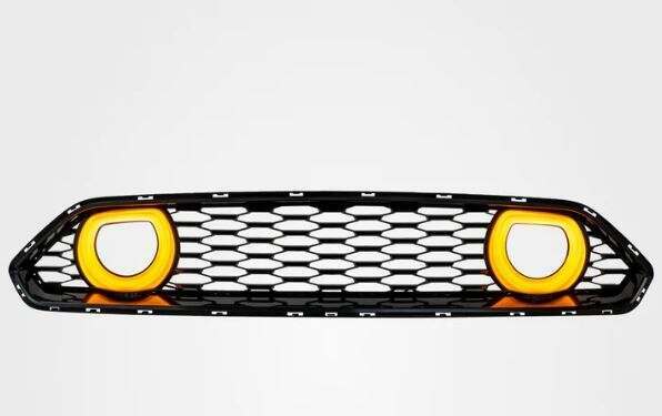 Triple Seven Upper Grille w/ Halo LED Lights - 777 GT500 Bumper (2015-2017 Mustang GT/EcoBoost/V6) - 777-15GT500HALO