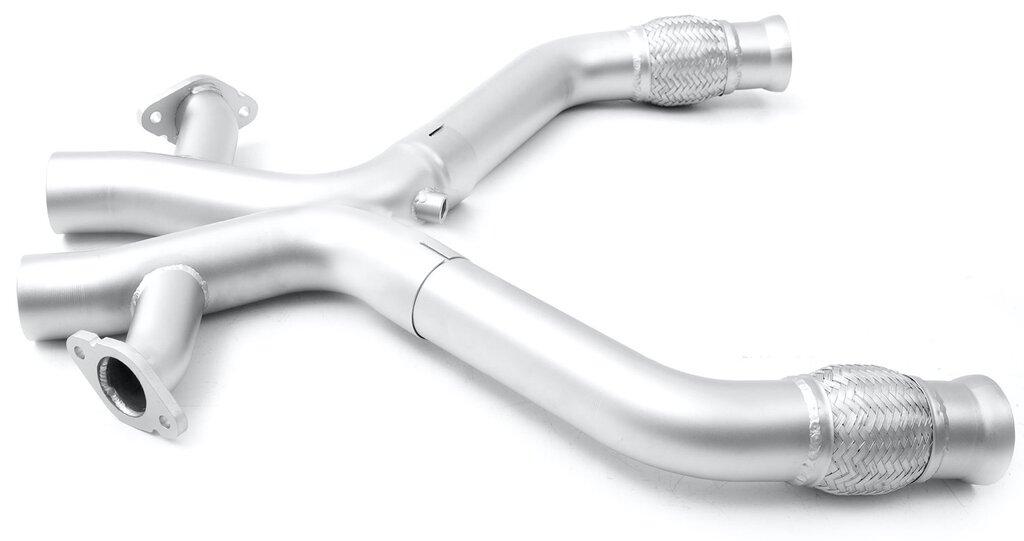 Long Tube Headers FDXP00005T Ford Mustang Boss 302 '12-'13 | LTH™ X-Pipe | Factory Bolt In / 2.75", 304, 18 Gauge Stainless Steel | OFF ROAD USE ONLY | Titan™ Finish