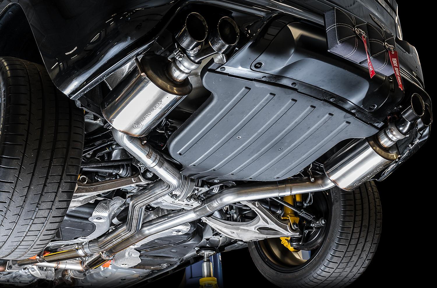 AWE Cat Back Exhaust - Touring Edition, Stock Tips (2020 Grand Cherokee SRT/Trackhawk) - 3015-31017