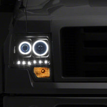 Raxiom 09-14 Ford F-150 G2 Super White LED Halo Projector Headlights- Black Housing- Clear Lens