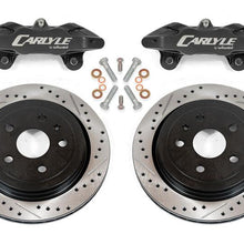 BMR Fabrication Brake Kit for 15" Conversion, Drilled and Slotted Rotors, Black Calipers Black (1997-2004 C5 Corvette Base) - DBK552