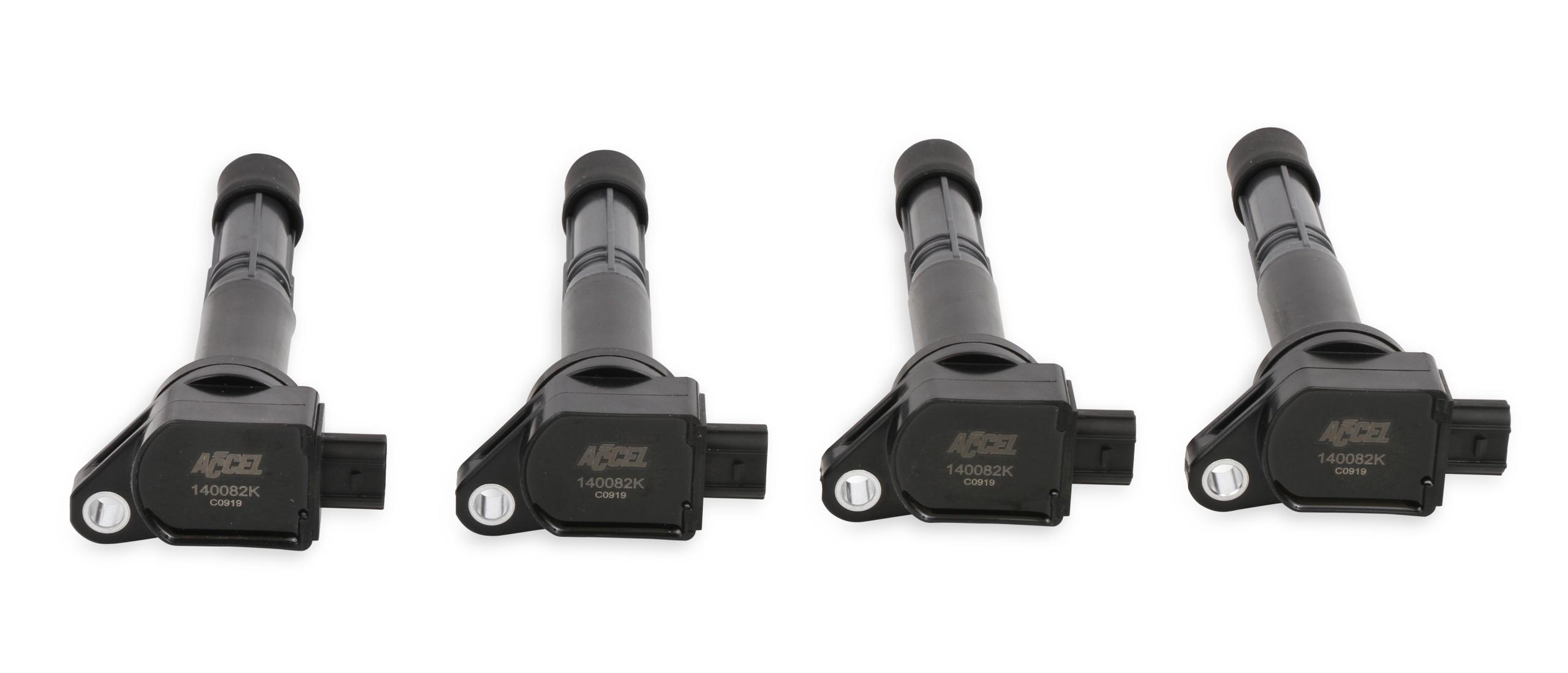 Accel Coil, 08-15 Honda/Acura 2.4L, 4Pk, Black () - 140082K-4