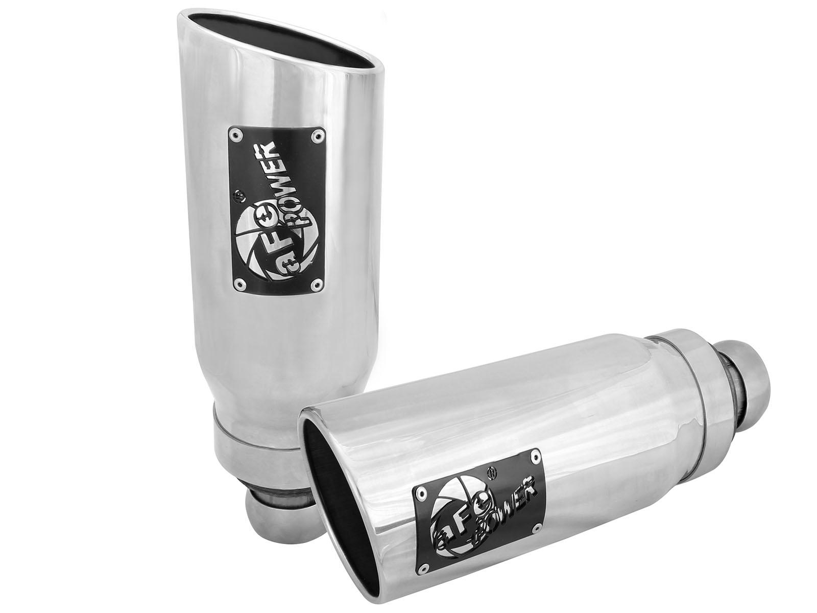 AFE MACH Force-Xp 304 Stainless Steel OE Replacement Exhaust Tip Polished (2009-2019 1500, 1500, 1500 Classic, Ram 1500) - 49C42046-P