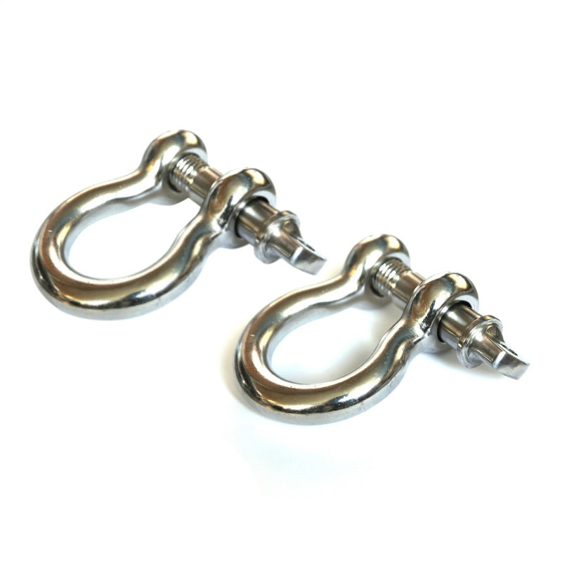 Rugged Ridge D-Ring Shackle Kit 3/4 Inch Stainless Steel Pair - 11235.05