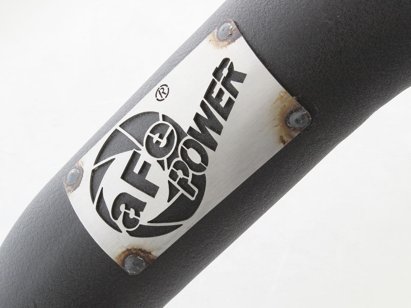 AFE BladeRunner 3 IN Aluminum Hot Charge Pipe Black (2011-2016 Silverado 2500 HD, Silverado 3500 HD, Sierra 2500 HD, Sierra 3500 HD) - 46-20119