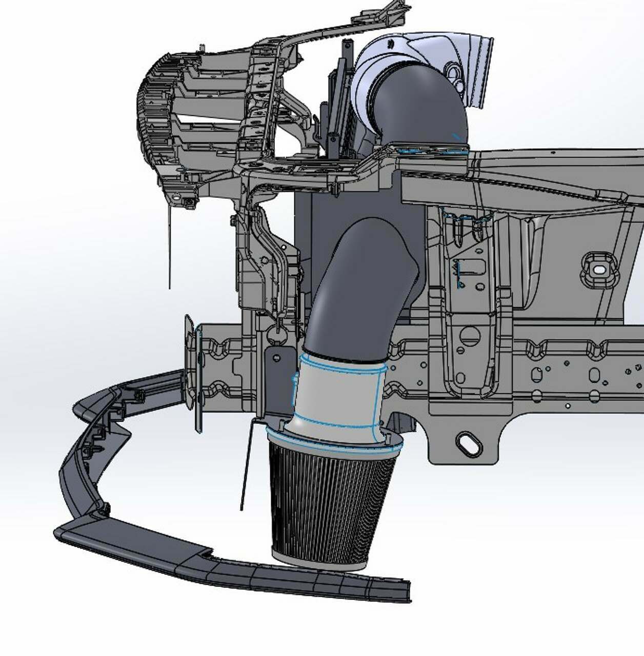 PMAS N-CJ13-3 Fenderwell Style Cold Air Intake System - Tune Required (2015-2023 5.0L Mustang GT with Cobra Jet Intake Manifold)
