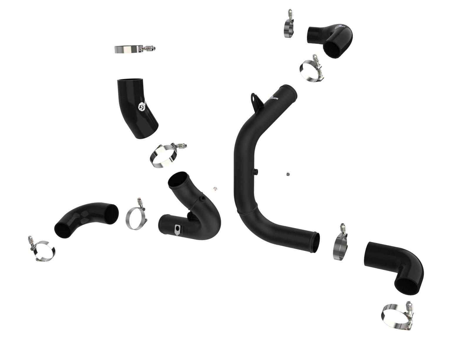 AFE BladeRunner 3 IN Aluminum Hot and Cold Charge Pipe Kit Black Volkswagen GTI (MKVIII) 22-23 L4-2.0L (t) (46-20604-B) - 46-20604-B