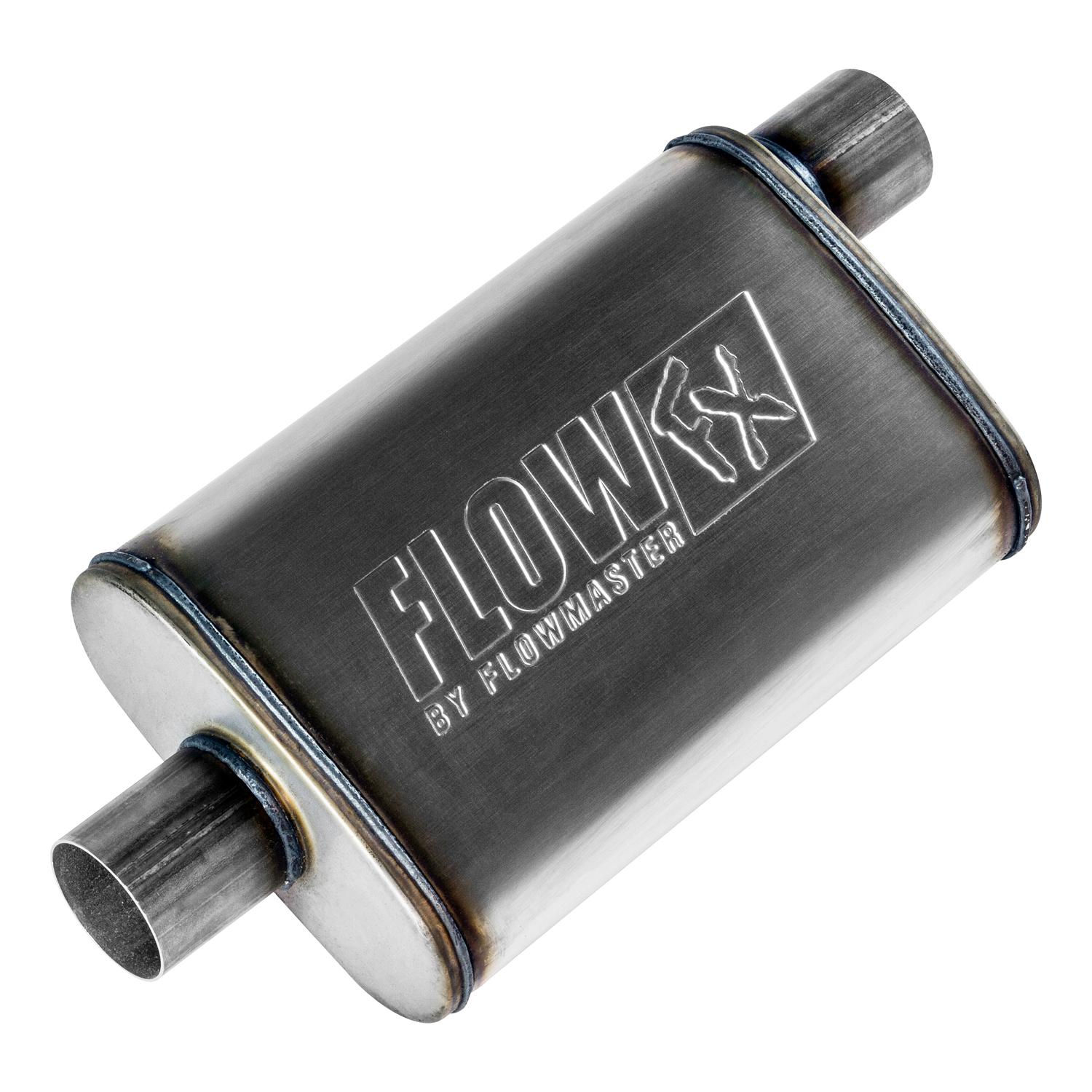 Flowmaster FlowFX Muffler 409S - 2.50 Offset In/ 2.50 Center Out - Moderate Sound