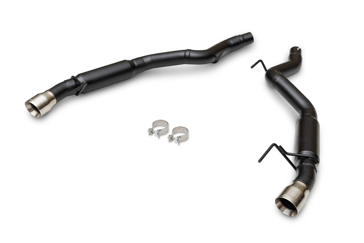 Flowmaster 3" Outlaw Axle-Back Exhaust System - No Valves - Dual Polished Tips (2024-2026 Mustang GT / Ecoboost 2.3L) - 818163