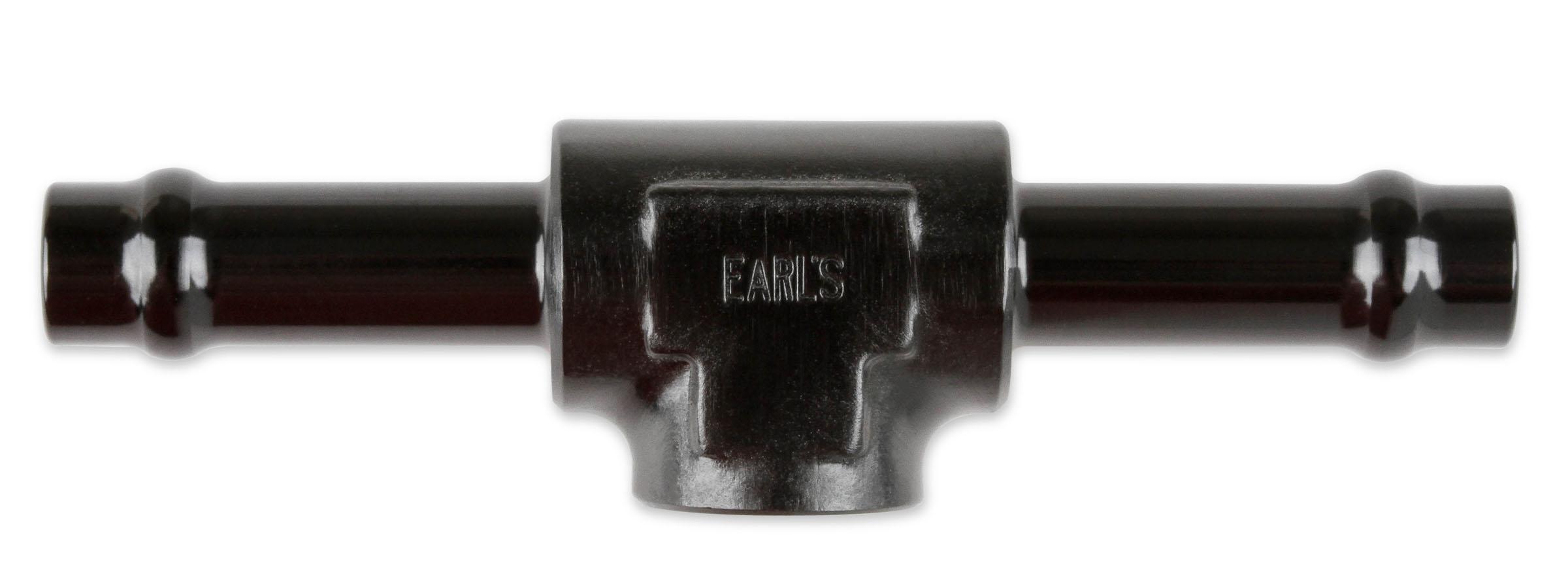 Earls Vapor Guard Barb To Npt Adapter - Fitting Size: 3/8 In. Hose Barb To 1/8 In. Npt Tee - 782461ERL