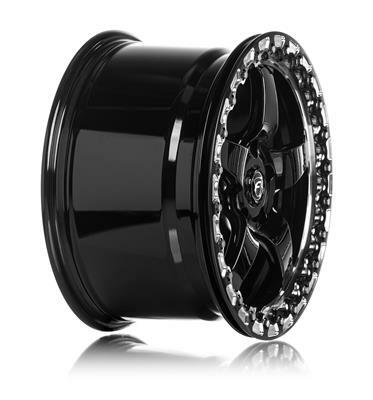 Forgestar 17x10 D5 Beadlock 5x114.3 ET50 BS7.5 Gloss BLK MACH 78.1 - F00170067P50