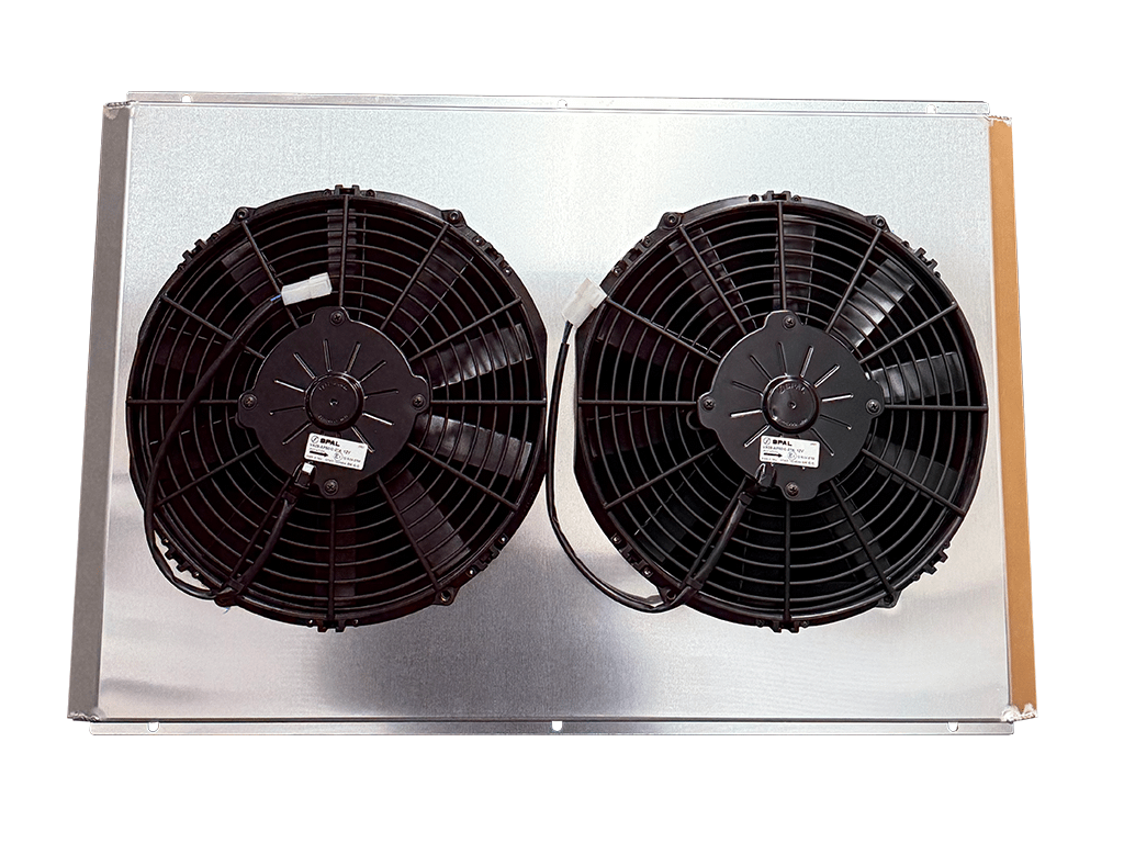 Fluidyne 1973-1987 GM C10 Truck, LS Swap Radiator, dual pass, 3 row, 33''x 21'' - RGM.3R3321.LS