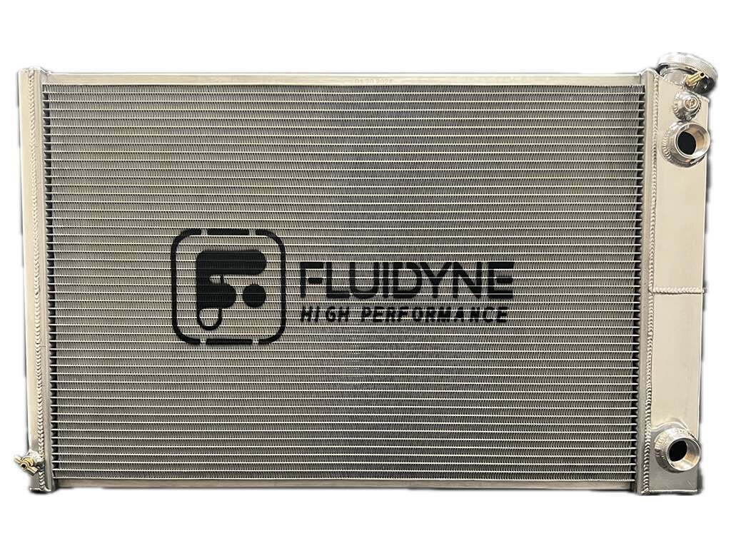Fluidyne 1973-1987 GM C10 Truck, LS Swap Radiator, dual pass, 3 row, 33''x 21'' - RGM.3R3321.LS