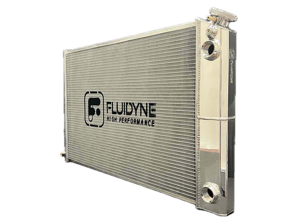 Fluidyne 1973-1987 GM C10 Truck, LS Swap Radiator, dual pass, 3 row, 33''x 21'' - RGM.3R3321.LS