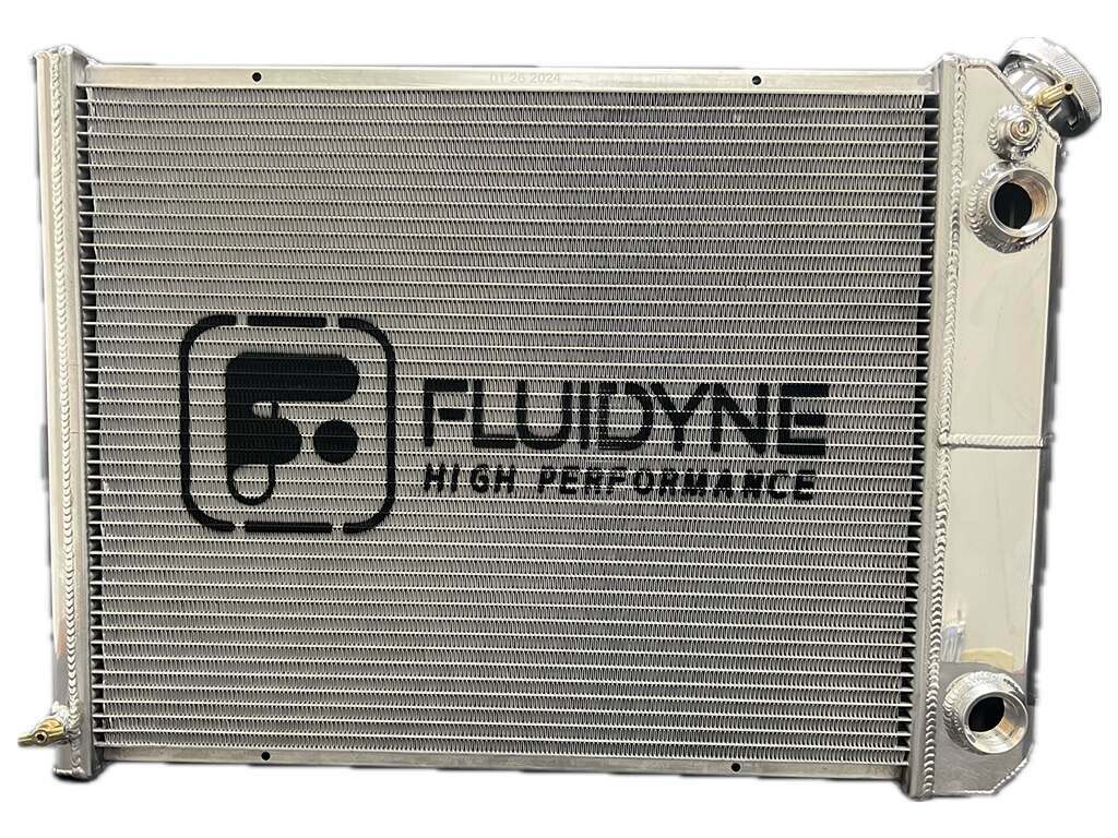Fluidyne 1979-93 Ford Mustang Fox Body GM LS Swap Radiator, Dual Pass, 3 Row, 29''x19'' - RFD.3R2919.LS