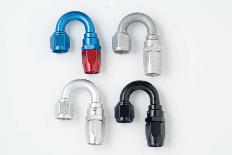 Fragola -6an 180 Degree Stainless Race Hose End - Clear