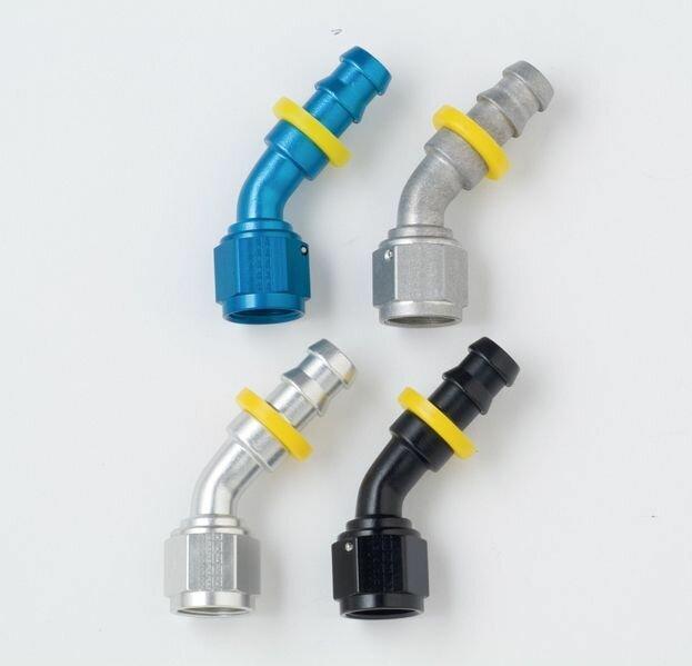 Fragola -10an 45 Degree Push-Lite Race Hose End - Black