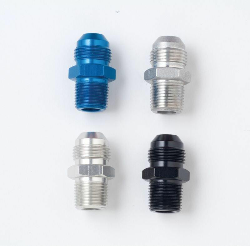 Fragola -8 x 1/2" NPT Straight Aluminum Adapter - Blue