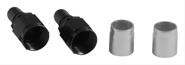 Fragola #10 Str PTFE Crimp Fitting, (Pair), Black, - 6401023