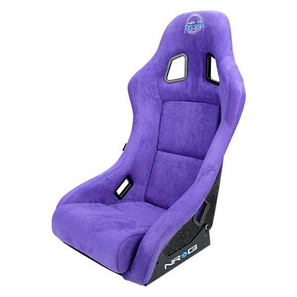NRG FRP Bucket Seat PRISMA Edition with pearlized back. All Purple alcantara vegan material. (Medium) - FRP-303PP-PRISMA