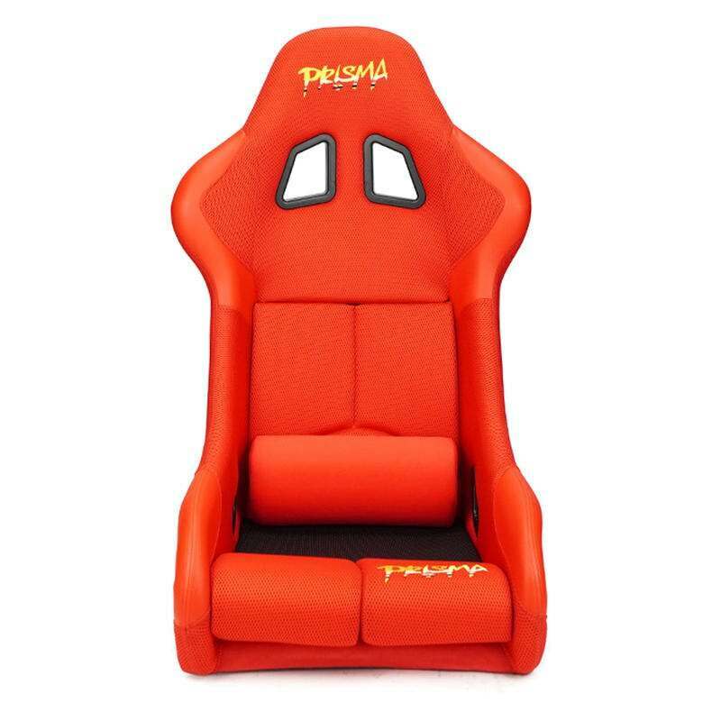 NRG PRISMA FIA Competition Seat with Competition Fabric, FIA homologated, RED - FRP-RS500M-RD-PRISMA