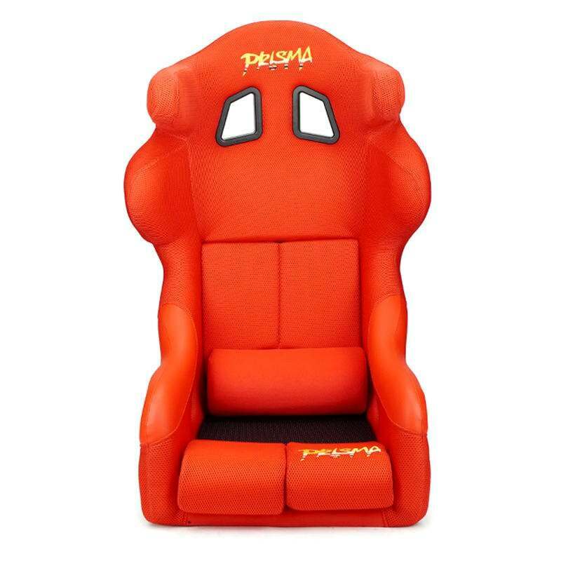 NRG PRISMA FIA HALO Competition Seat with Competition Fabric, FIA homologated, RED - FRP-RS600M-RD-PRISMA
