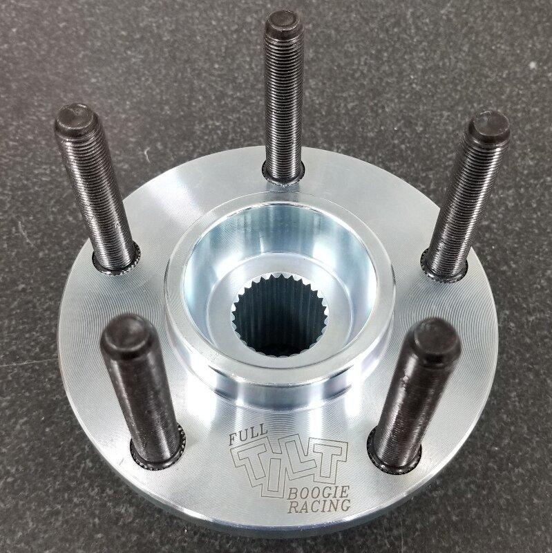 Full Tilt Boogie IRS Rear Hub - 2.5" Studs, Clear Zinc Plated (1999-2004 SVT Cobra) - FT 6556