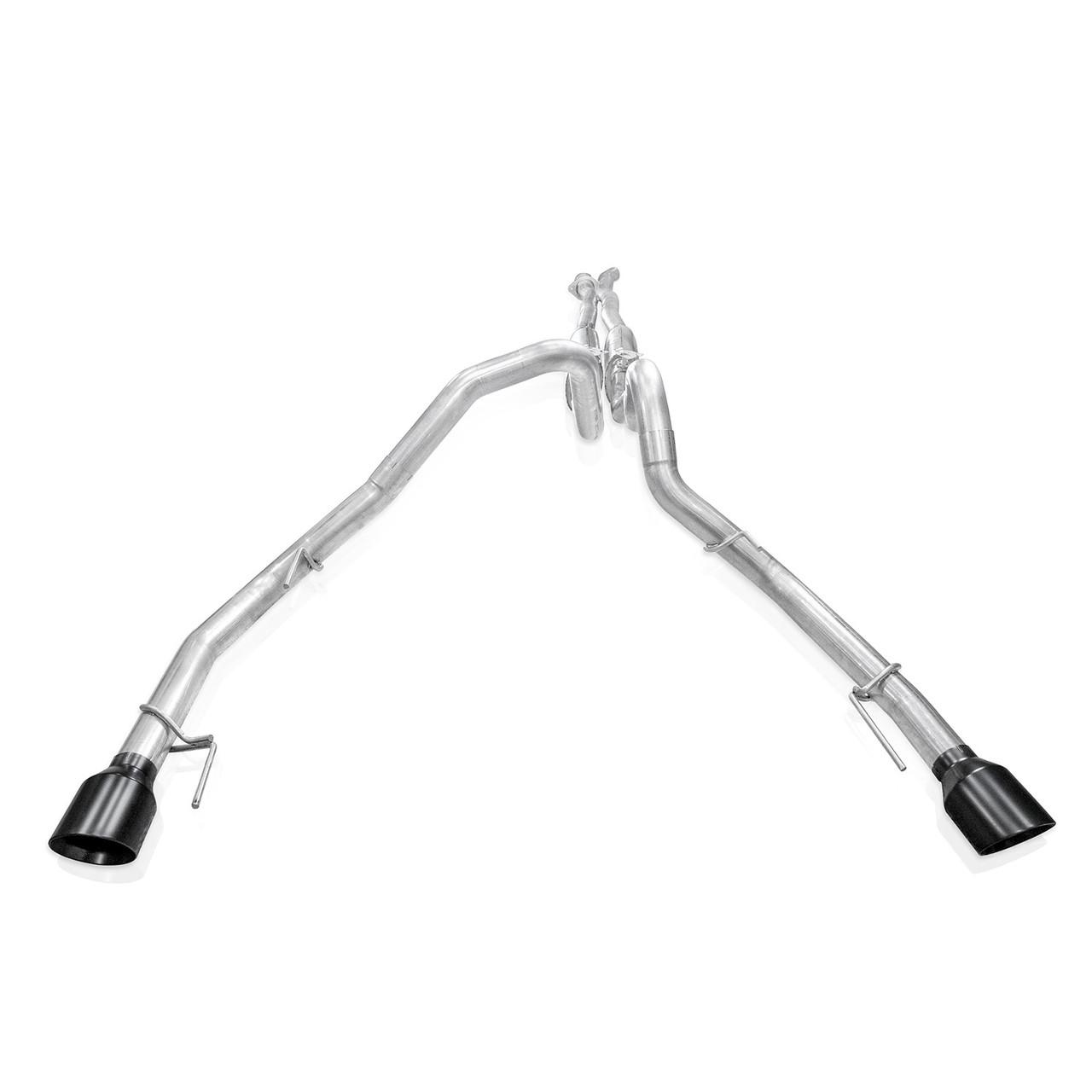 Stainless Works 3" Catback Exhaust System - Dual 4" Matte Black Slash-Cut Conical Tips (2023-2025 F-150 Raptor R 5.2L) - FTR25CB