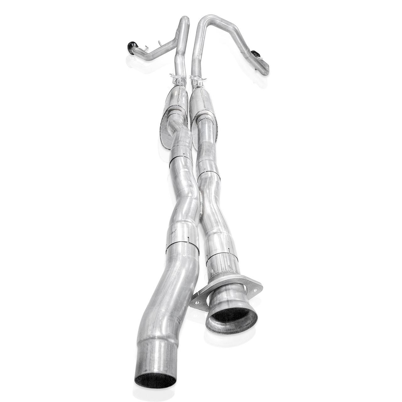 Stainless Works 3" Catback Exhaust System - Dual 4" Matte Black Slash-Cut Conical Tips (2023-2025 F-150 Raptor R 5.2L) - FTR25CB