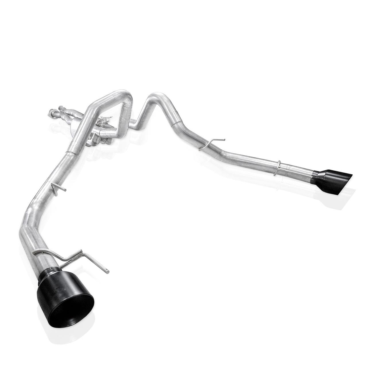Stainless Works 3" Catback Exhaust System - Dual 4" Matte Black Slash-Cut Conical Tips (2023-2025 F-150 Raptor R 5.2L) - FTR25CB
