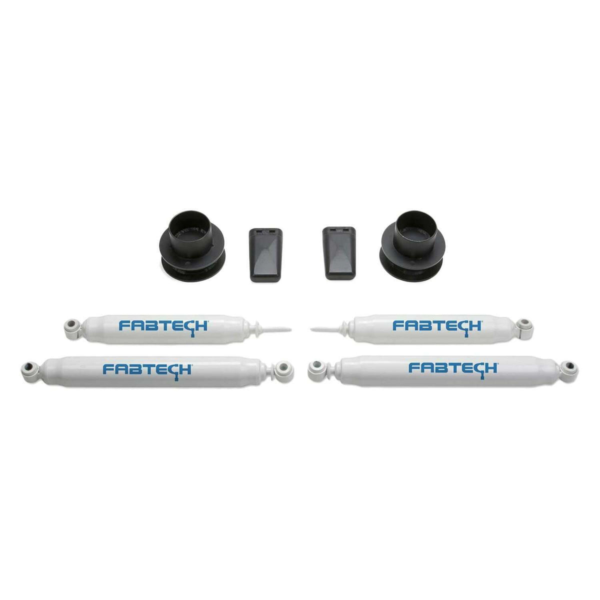 Fabtech 2.5" Coil Spcr Kit W/Perf Shks - FTS23043