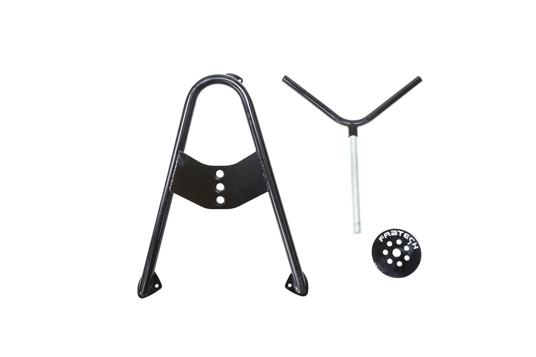Fabtech Spare Tire Mnt Angled Black - FTT10002BK