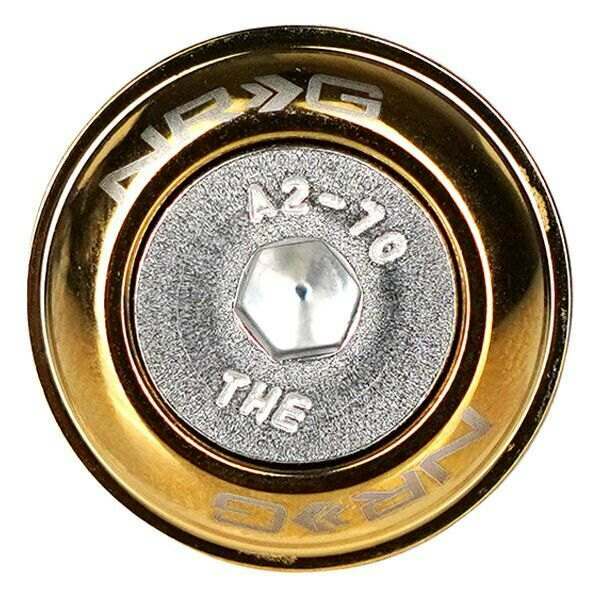 NRG Fender Washer Kit, Set of 10, Chrome Gold, Rivets for Plastic - FW-100CG