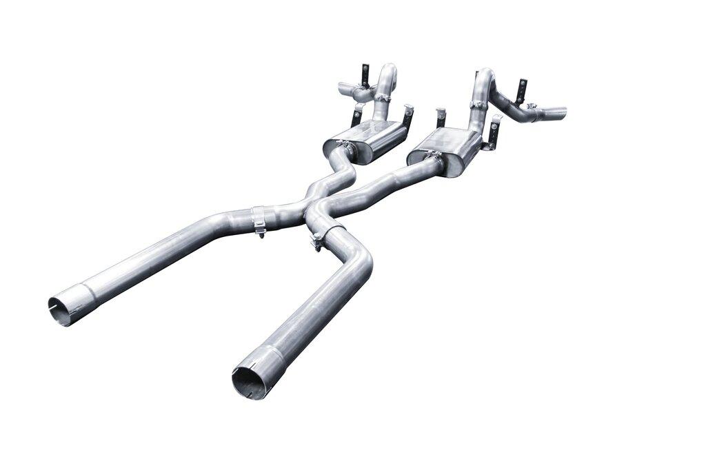 American Racing Headers GMGB-78300HBRNM 3" Header Back X-Pipe Rear Exit No Mufflers (1978-1988 G-Body)
