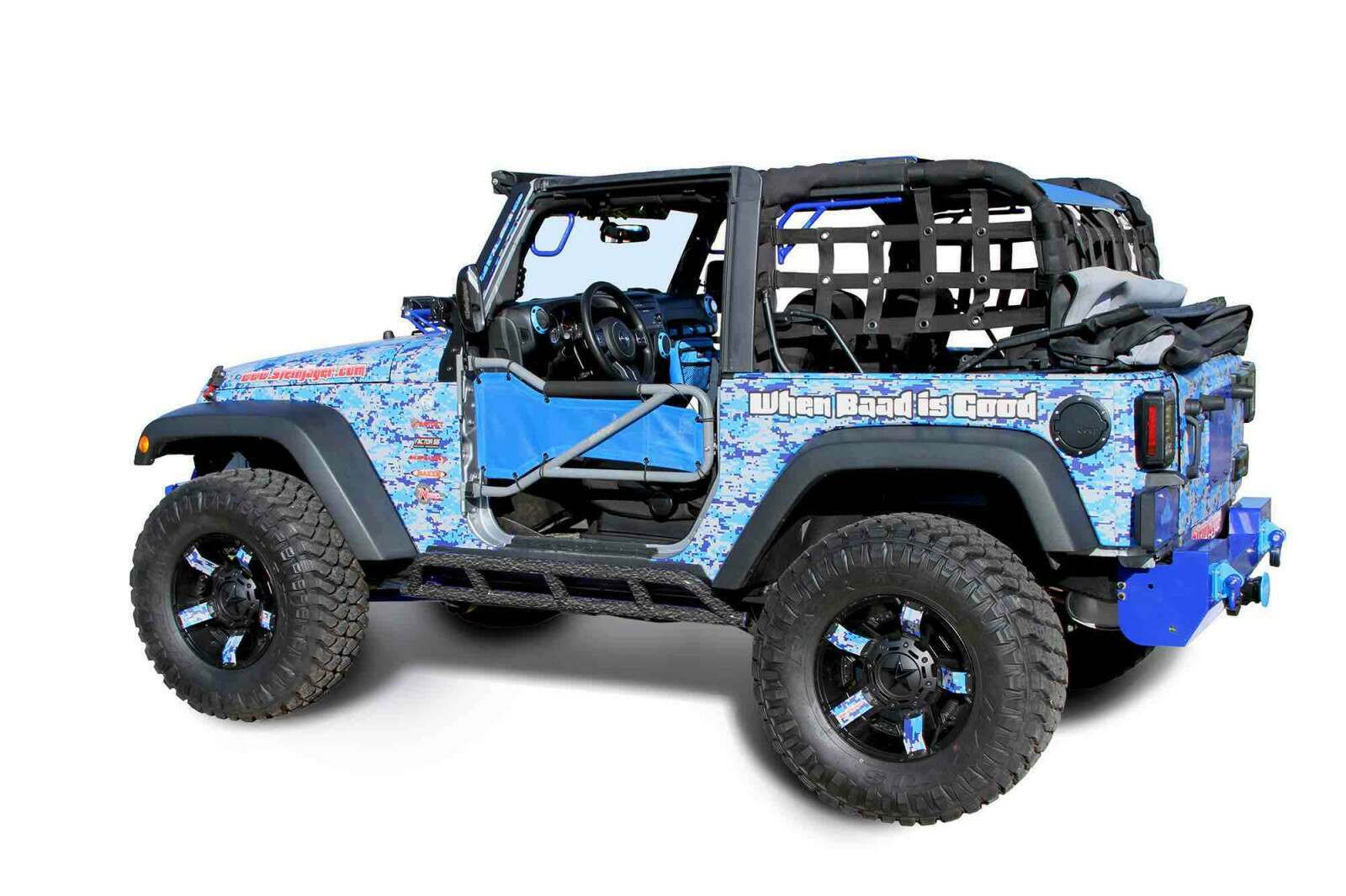 Steinjager Armor Wrangler JK 2007-2018 Rock Sliders 2 Door Texturized Black - J0044830